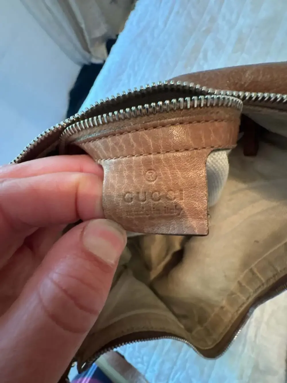 Gucci Miss GG Hobo Brown Leather Shoulder Bag
